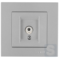 Розетка TV (SAT) проходная Arvia Electric KAREN Серебро (20 03 2000 287)